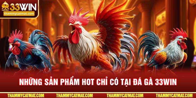 Những sản phẩm hot chỉ có tại đá gà 33win